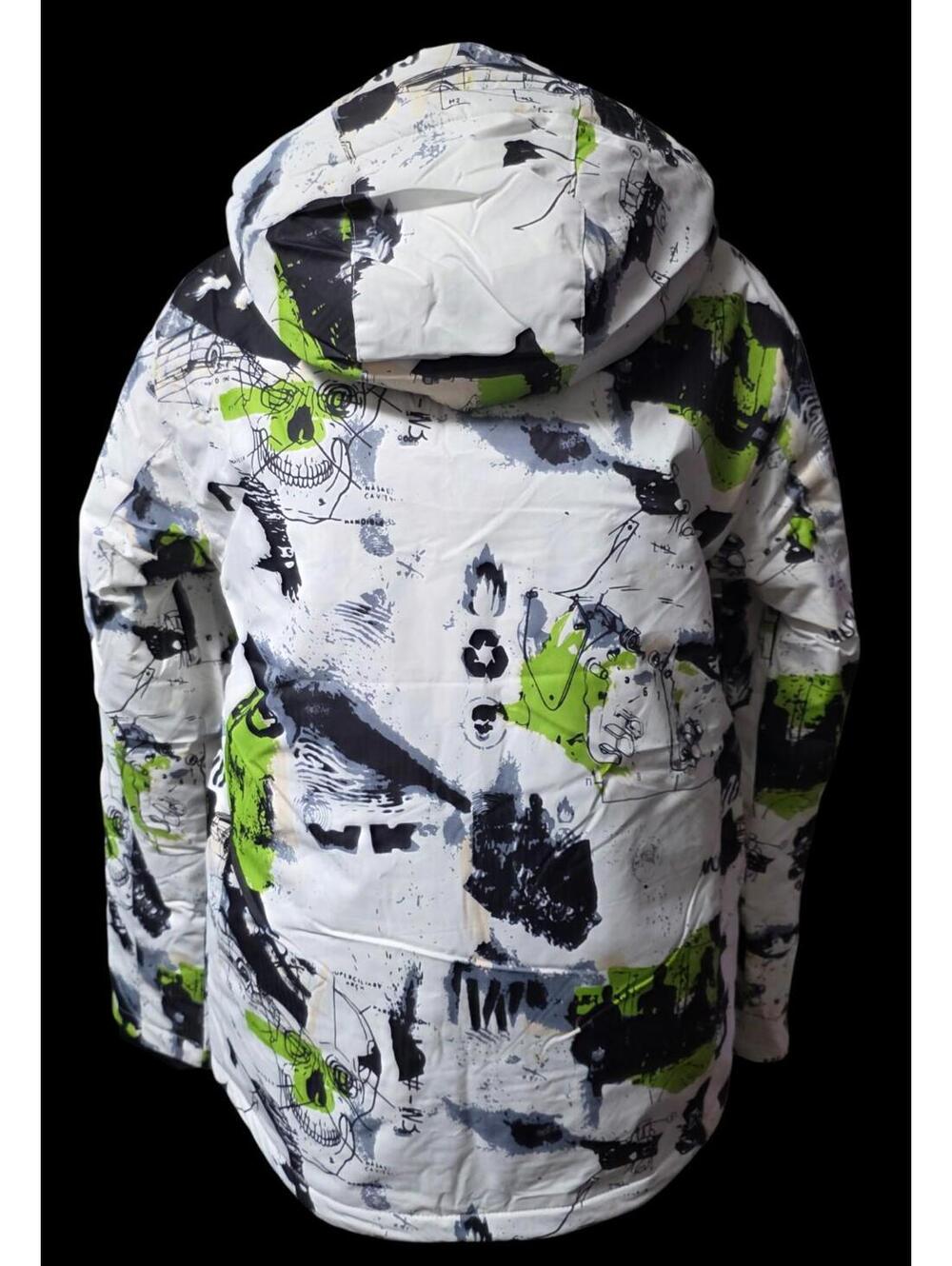 Men's Small Green/White "MutuSnow" insulated & Waterproof Winter Ski Jacket, NWT - Picture 5 of 12